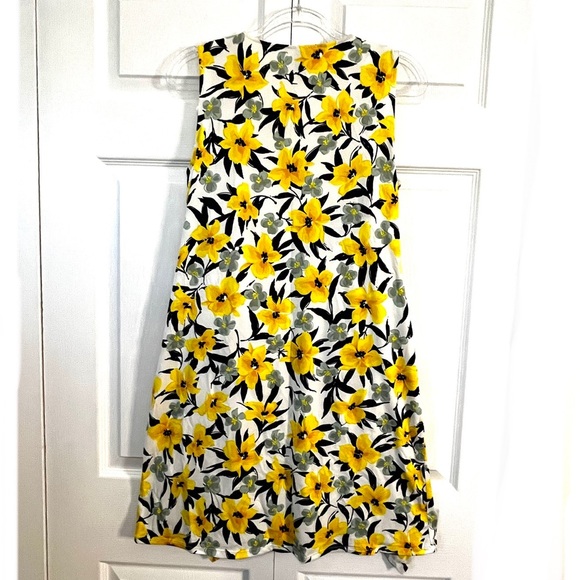Kate & Mallory Printed Knit Chiffon Sleeveless Scoop Neck Side Overlay Dress M - Picture 8 of 10